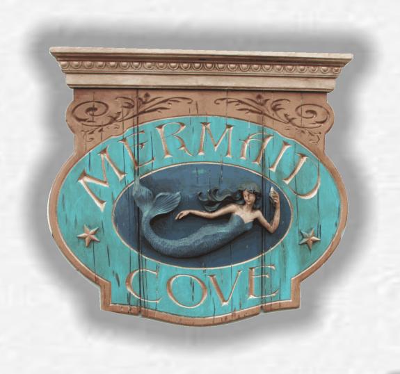 Mermaid Cove rustic sign