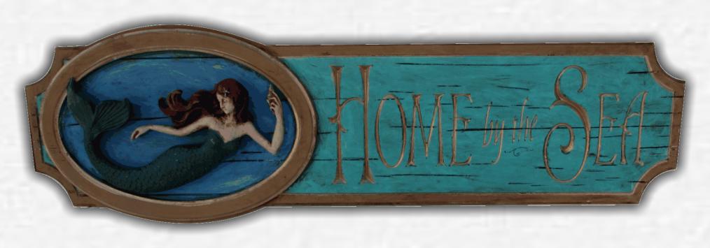 home by the sea antique beach house sign