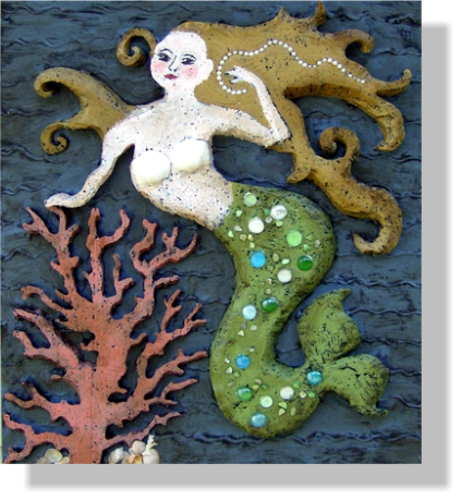 Funky Mermaid with Coral