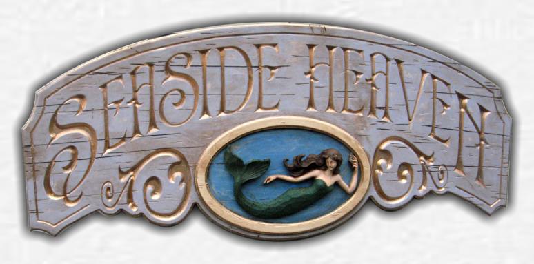 rustic beach house signs with mermaid