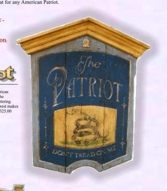 Patriot vintage pub sign