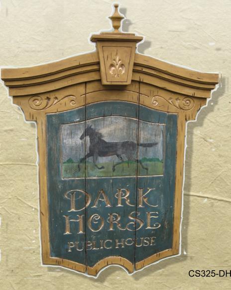 vintage Colonial sign with horse