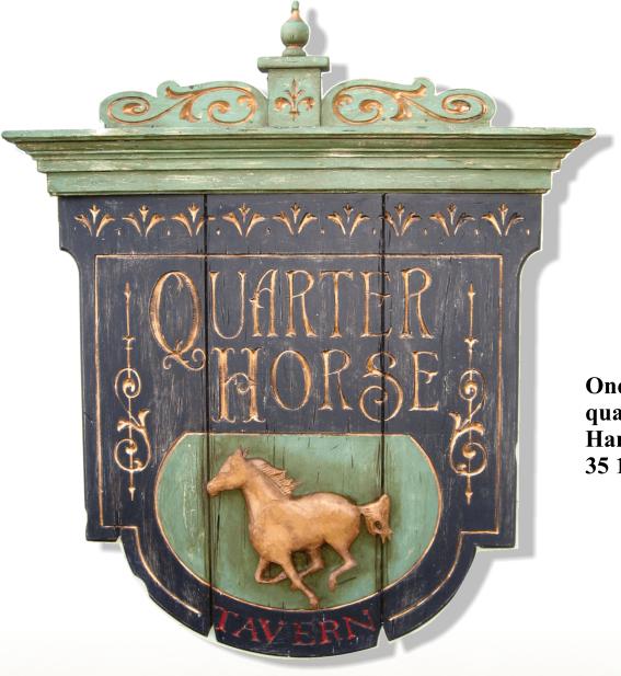 Vintage Sign with hand carved horse 