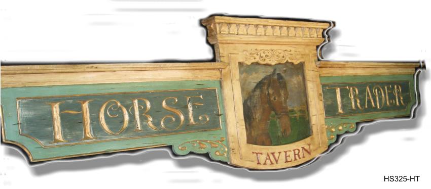 hand painted horse sign