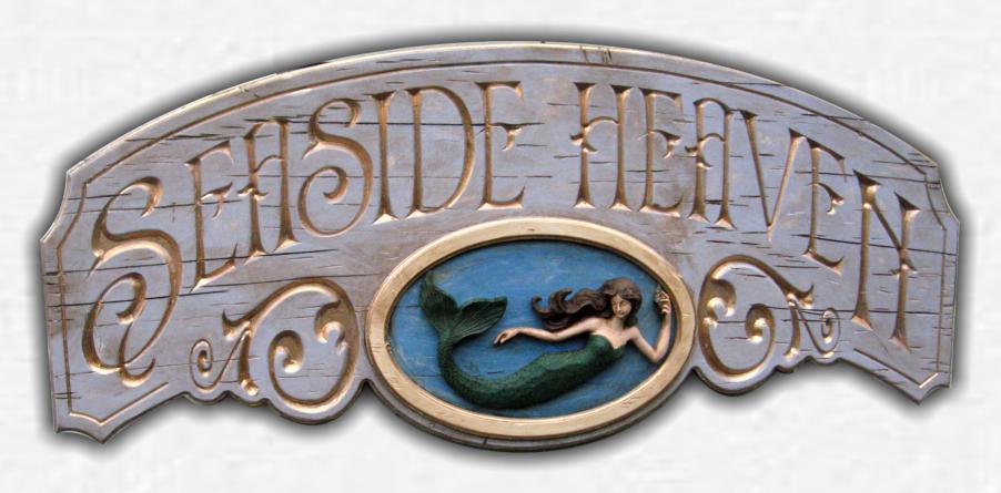 rustic beach house signs with mermaid