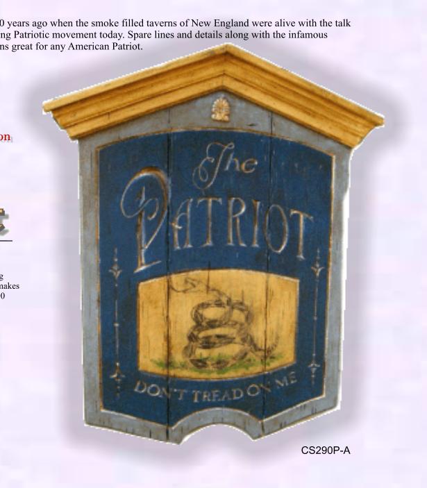 Patriot vintage pub sign