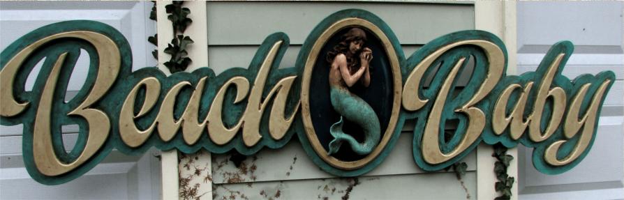 Beach Baby with Mermaid sign