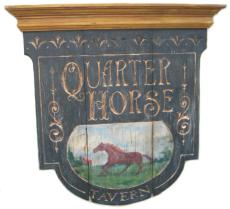 Vintage style tavern sign Quarter Horse