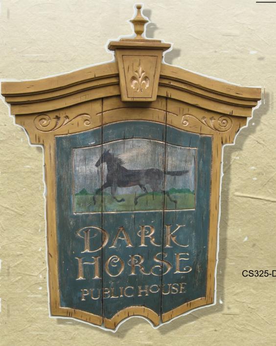 vintage Colonial sign with horse